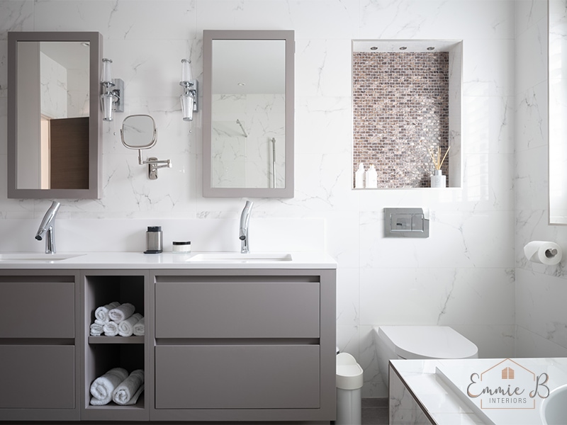 Cheshire bathroom with jack and Jill sink