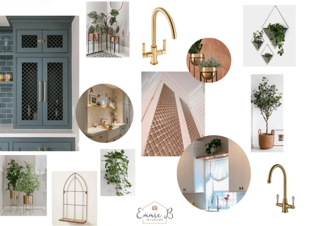 mood board for interior design in Hartford Cheshire