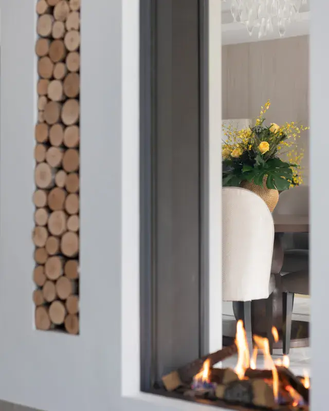 This beautiful window like feature fire with anti reflection glass is a perfect solution for a subtle room divider, ensuring the stunning kitchen and dining room can be seen from both rooms.

#fire #feature #kitchendesign #design #interiordesign #interior #kitchendesign #kitchendesignideas #kitchendesigner #kitchendecor #designfire #cheshire #cheshireinteriordesign #cheshirebusiness #interiorandhomes